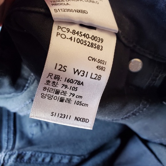 Signature Levi Strauss Womens Mid Rise Skinny Jeans Black 12S W31 L28 - Picture 7 of 11